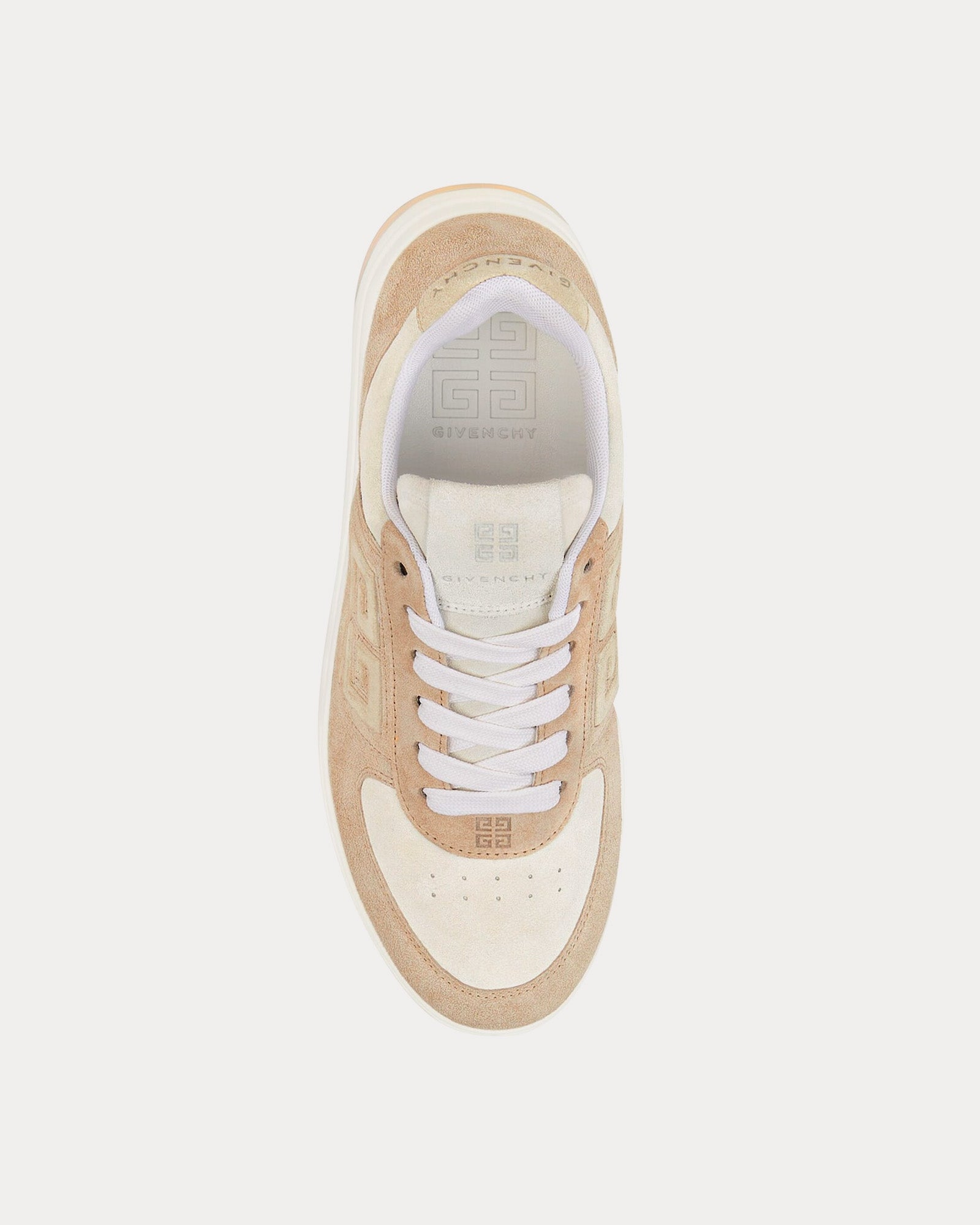 Givenchy - G4 Suede Beige / White Low Top Sneakers
