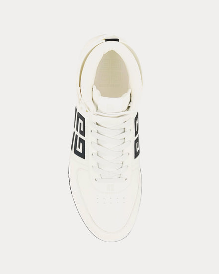 Givenchy G4 Leather White / Black High Top Sneakers - 2