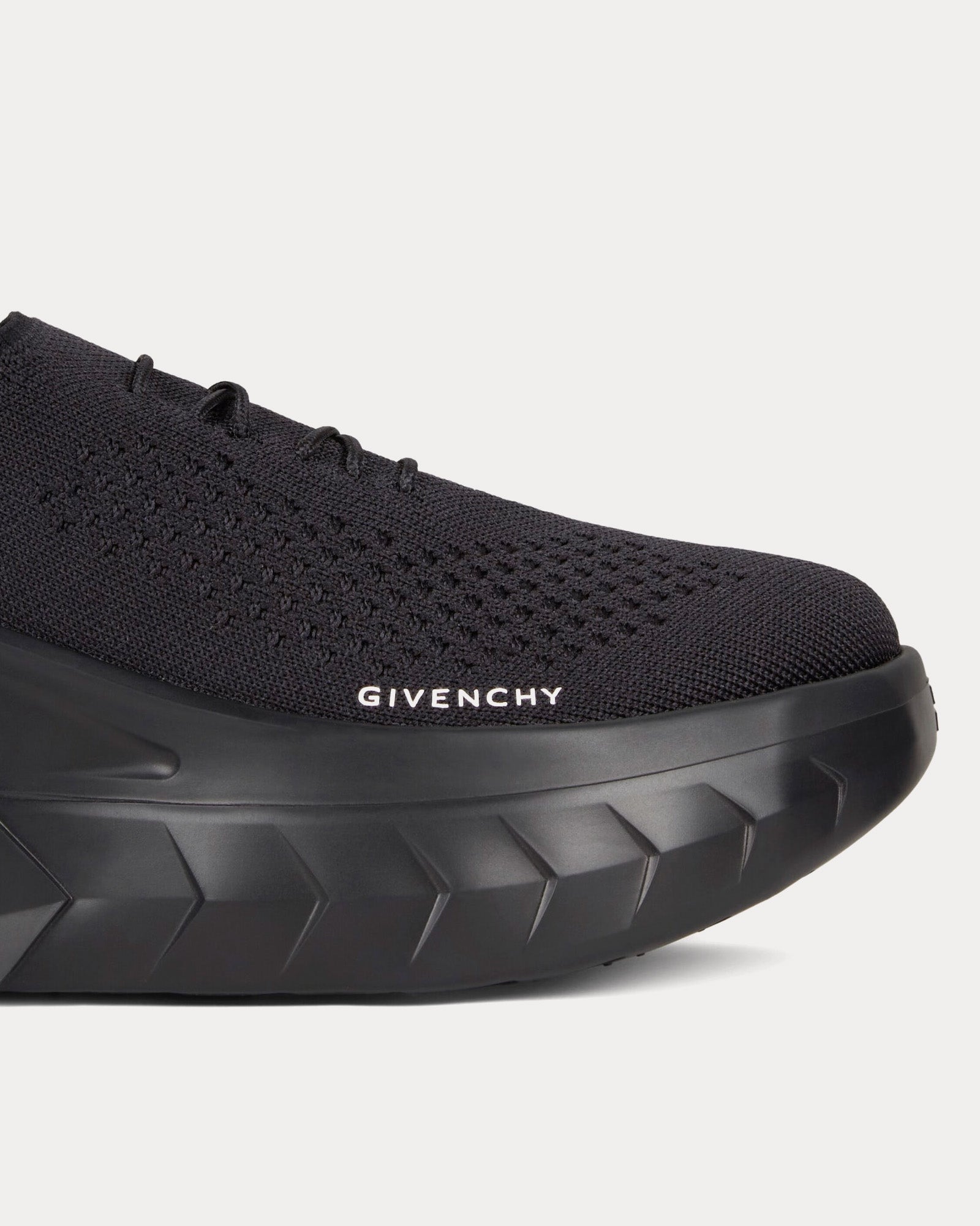Givenchy - Marshmallow Wedge Rubber & Knit Black Low Top Sneakers