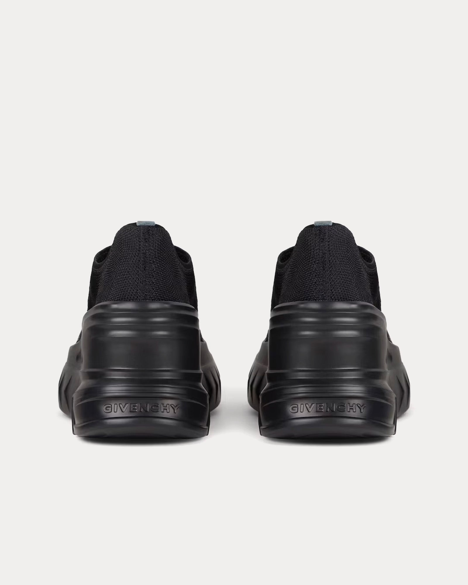 Givenchy - Marshmallow Wedge Rubber & Knit Black Low Top Sneakers