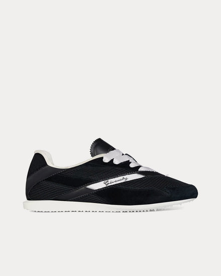 Givenchy Folding Back Mesh, Suede & Leather Black / White Low Top Sneakers - 1