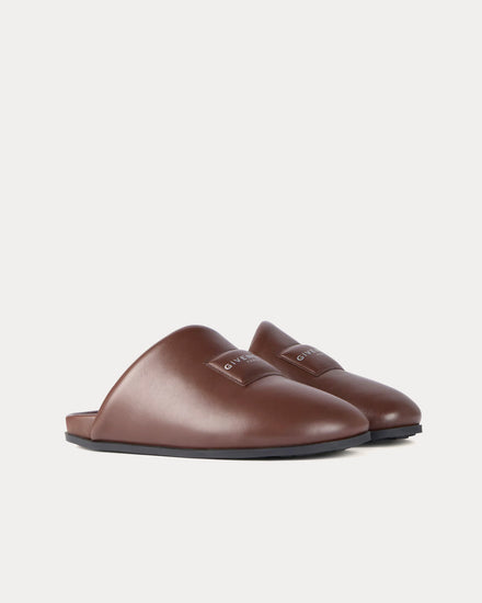 Givenchy Puffy Leather Brown Mules - 3