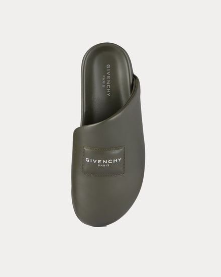 Givenchy Puffy Leather Khaki Mules - 2