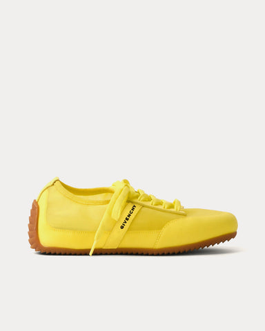 Givenchy Slim Transparent Mesh & Leather Acid Yellow Low Top Sneakers