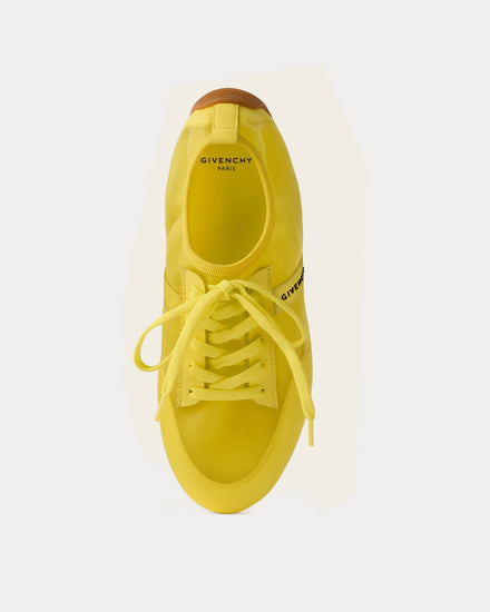 Givenchy Slim Transparent Mesh & Leather Acid Yellow Low Top Sneakers - 2