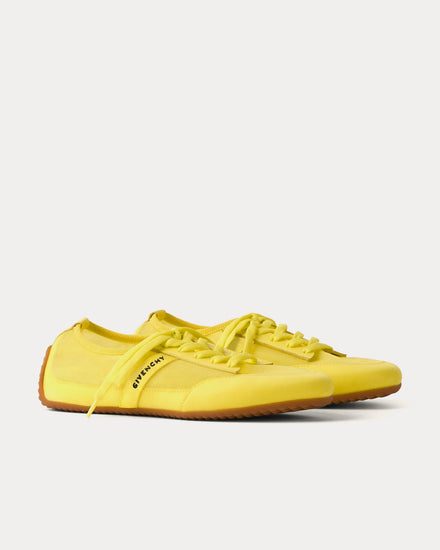 Givenchy Slim Transparent Mesh & Leather Acid Yellow Low Top Sneakers - 3