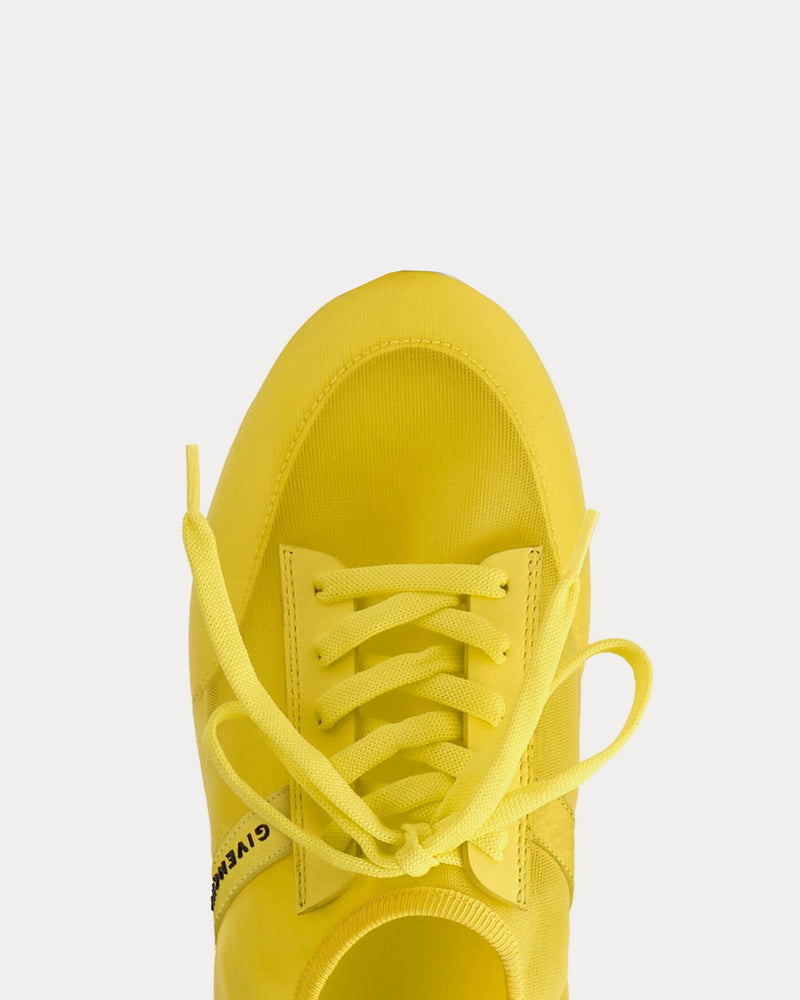Givenchy Slim Transparent Mesh & Leather Acid Yellow Low Top Sneakers - 5