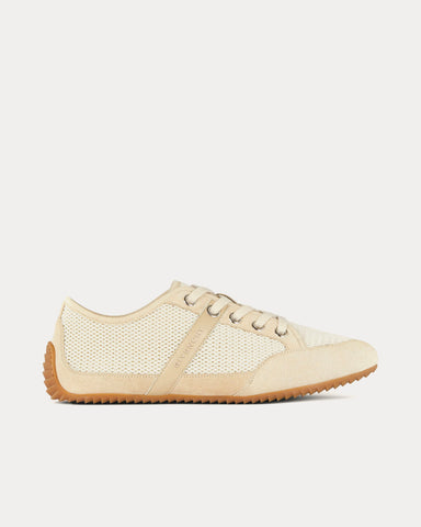 Givenchy Slim Mesh & Suede Light Beige Low Top Sneakers