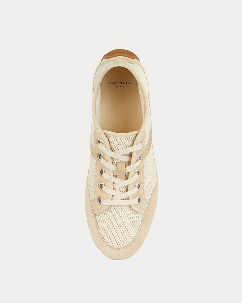 Givenchy Slim Mesh & Suede Light Beige Low Top Sneakers - 2