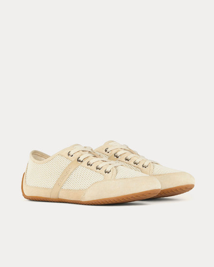 Givenchy Slim Mesh & Suede Light Beige Low Top Sneakers - 3