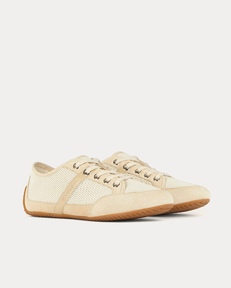 Givenchy Slim Mesh & Suede Light Beige Low Top Sneakers - 3