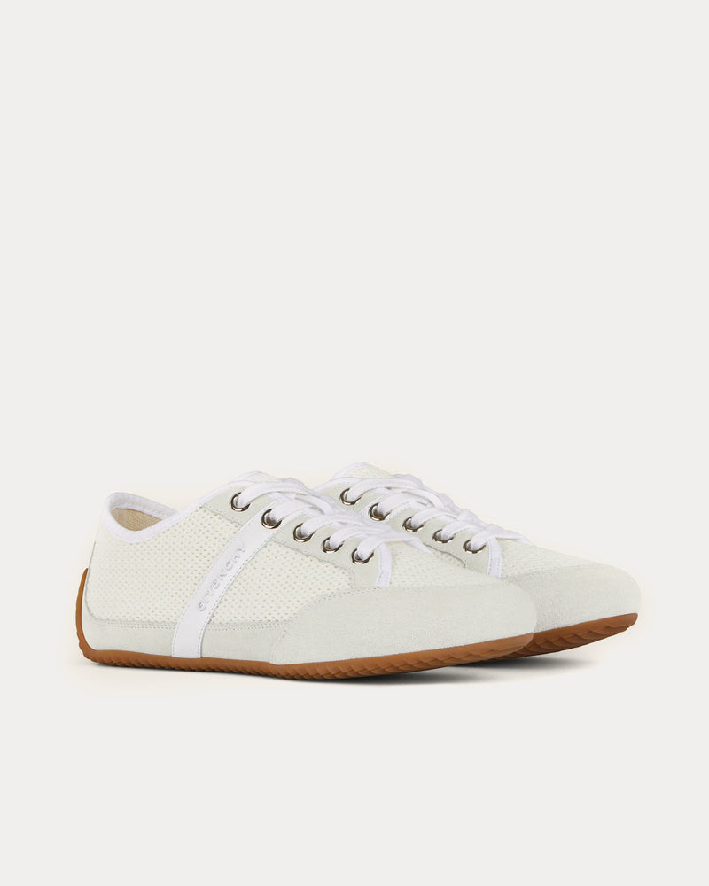 Givenchy Slim Mesh & Suede White Low Top Sneakers - 3