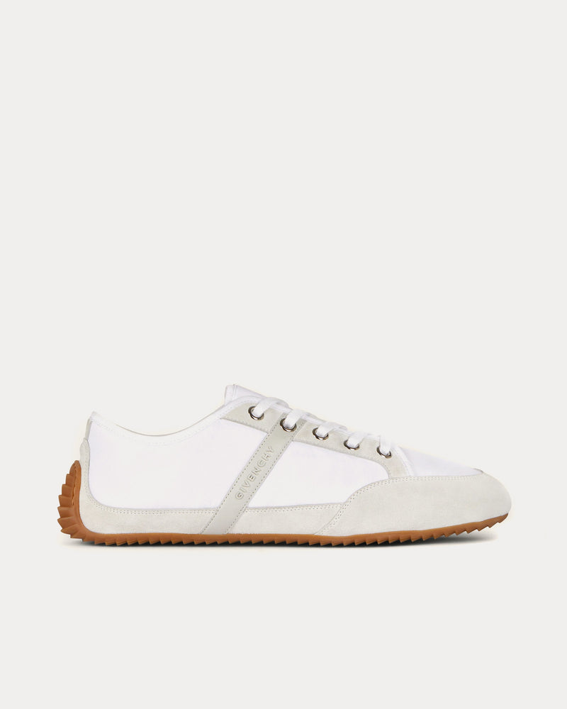 Givenchy Slim Nylon & Suede White Low Top Sneakers - 1