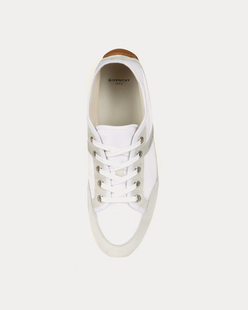 Givenchy Men's Slim Nylon & Suede White Low Top Sneakers