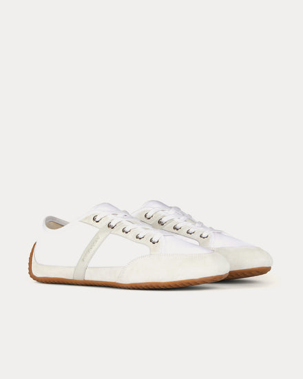 Givenchy Slim Nylon & Suede White Low Top Sneakers - 3