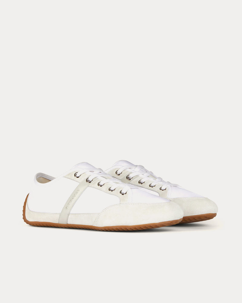 Givenchy Slim Nylon & Suede White Low Top Sneakers - 3