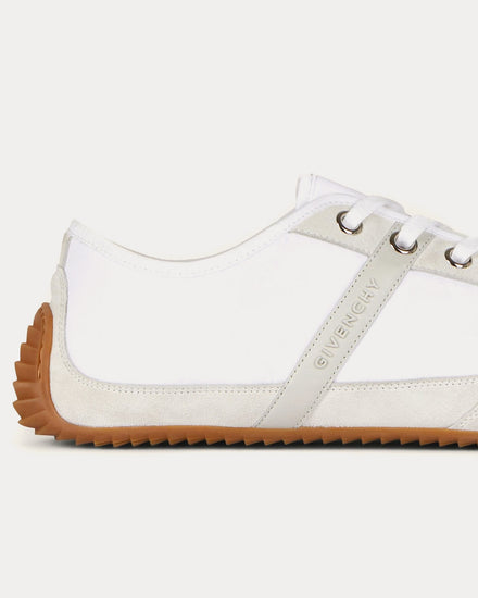スニーカー GIVENCHY WHITE SILM SNEAKERS IN NYLON AND SUEDE Givenchy Men's Slim Nylon and Suede Low-Top Sneakers