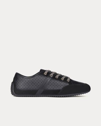 Givenchy Slim Perforated Leather & Suede Black Low Top Sneakers