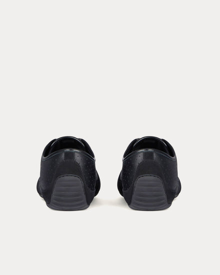 Givenchy Slim Perforated Leather & Suede Black Low Top Sneakers - 4