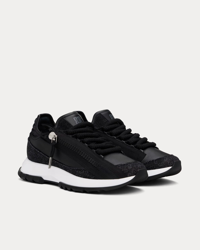 Givenchy Spectre Leather & Denim Black Low Top Sneakers - 2