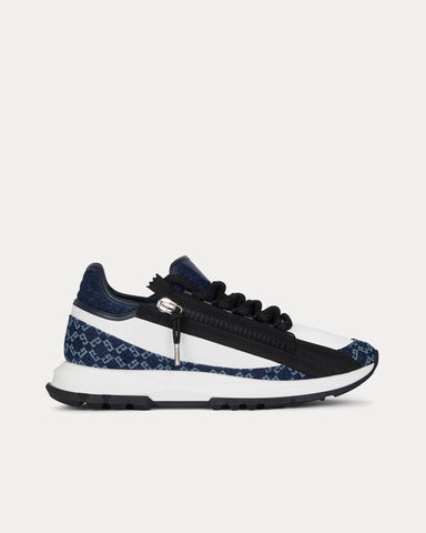 Givenchy Spectre Leather & Monogram 72 Denim Dark Blue Low Top Sneakers
