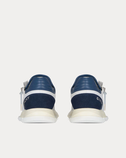 Givenchy Spectre Runner Synthetic Leather & Suede White /  Navy Low Top Sneakers - 3