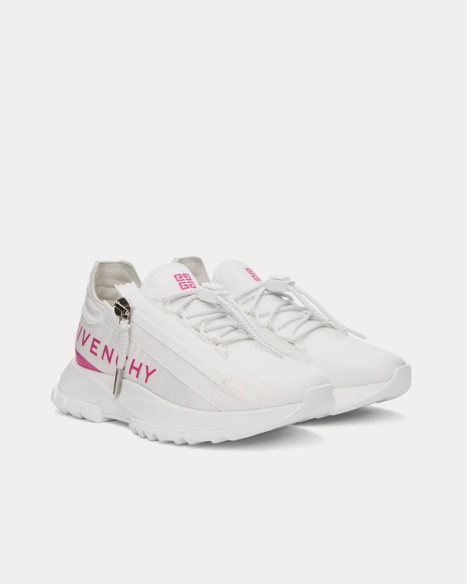 Givenchy - Spectre Runner Leather With Zip White / Pink Low Top Sneakers