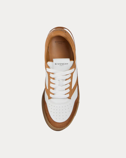 Givenchy Yard Suede & Leather White  / Tan Low Top Sneakers - 2