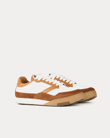 Givenchy Yard Suede & Leather White  / Tan Low Top Sneakers - 3