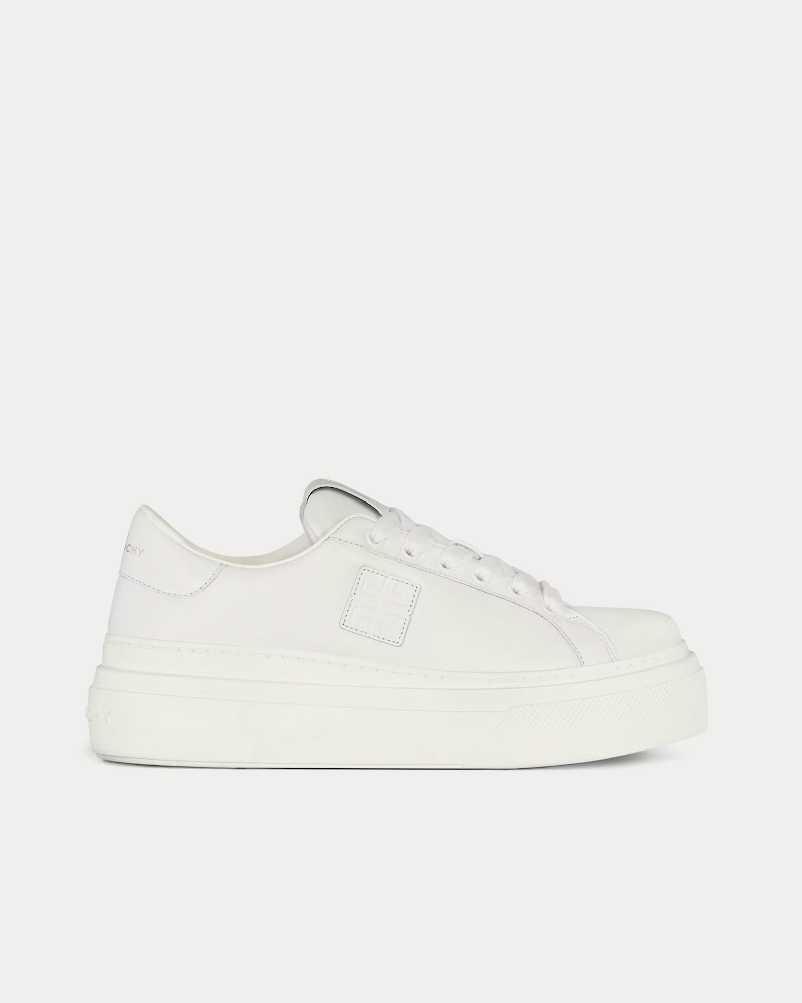 Givenchy - City Platform Leather White Low Top Sneakers