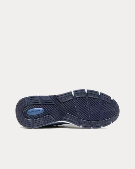 Golden Goose Dad-Star Suede & Leather Denim Blue / Silver Low Top Sneakers - 4