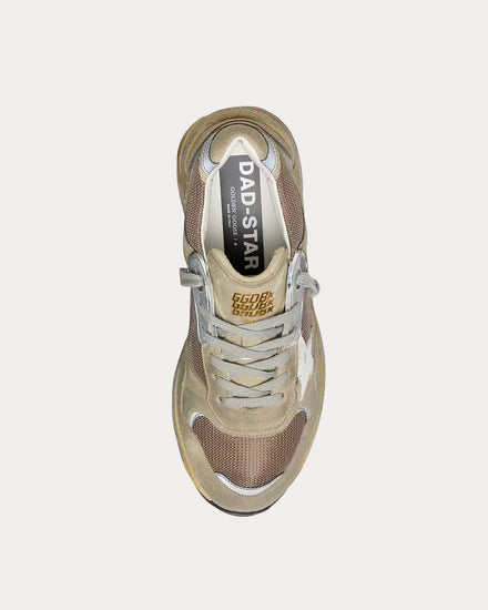 Golden Goose Dad-Star Suede & Leather Dove Grey / White Low Top Sneakers - 2