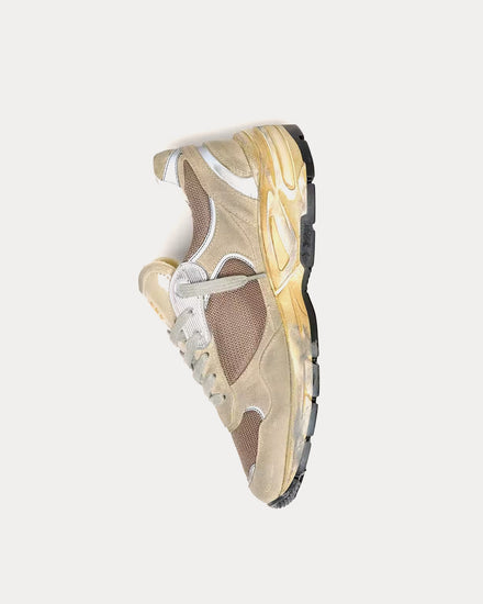 Golden Goose Dad-Star Suede & Leather Dove Grey / White Low Top Sneakers - 4