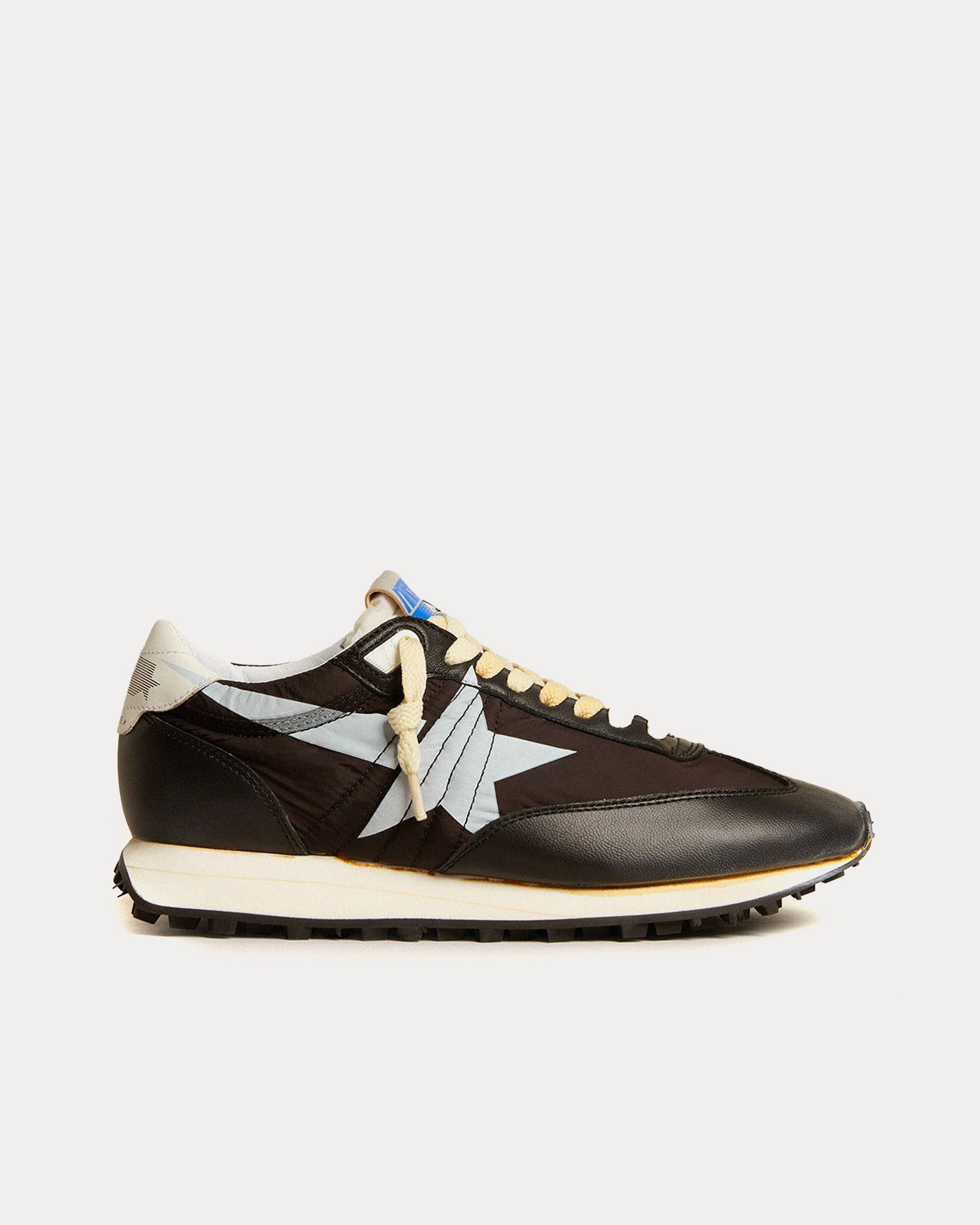 Golden Goose - Marathon Nylon & Star Black / White Low Top Sneakers