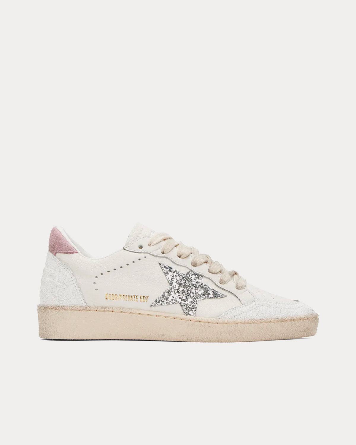 Golden Goose - Ball Star White / Silver / Ice Low Top Sneakers