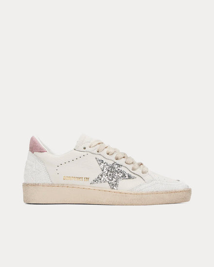 Golden Goose Ball Star White / Silver / Ice Low Top Sneakers - 1