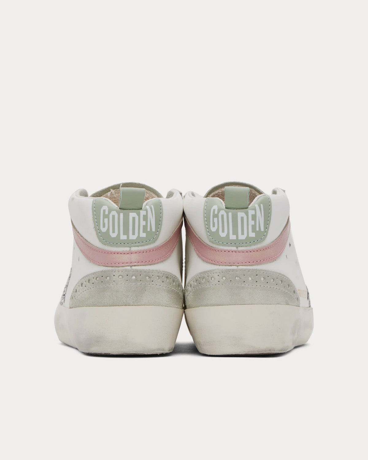 Golden Goose - Mid Star White / Silver / Ice / Pink Mid Top Sneakers