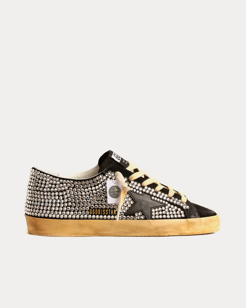 Golden Goose Super-Star LTD with Swarovski Crystals & Leather Star Black  Low Top Sneakers - Sneak in Peace