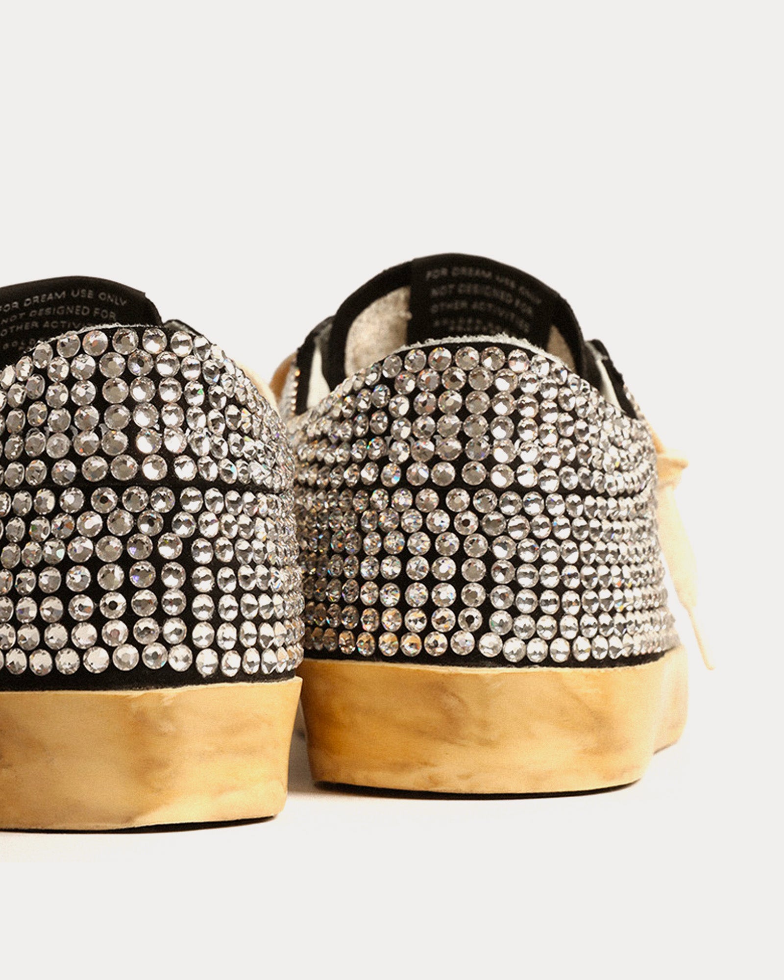 Golden Goose - Super-Star LTD with Swarovski Crystals & Leather Star Black Low Top Sneakers