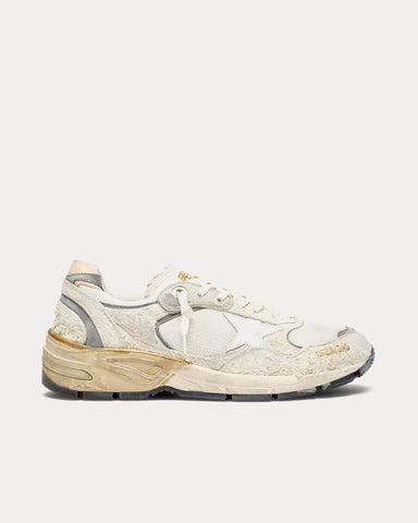 Golden Goose Dad-Star Suede & Mesh White / Beige Low Top Sneakers