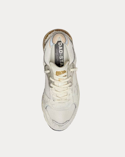 Golden Goose Dad-Star Suede & Mesh White / Beige Low Top Sneakers - 2
