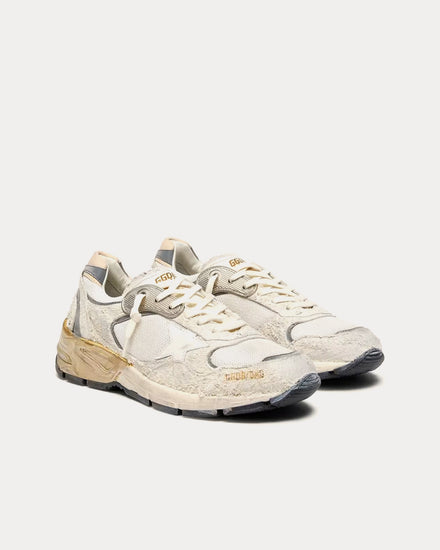 Golden Goose Dad-Star Suede & Mesh White / Beige Low Top Sneakers - 3