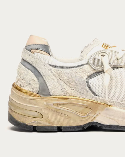 Golden Goose Dad-Star Suede & Mesh White / Beige Low Top Sneakers - 5