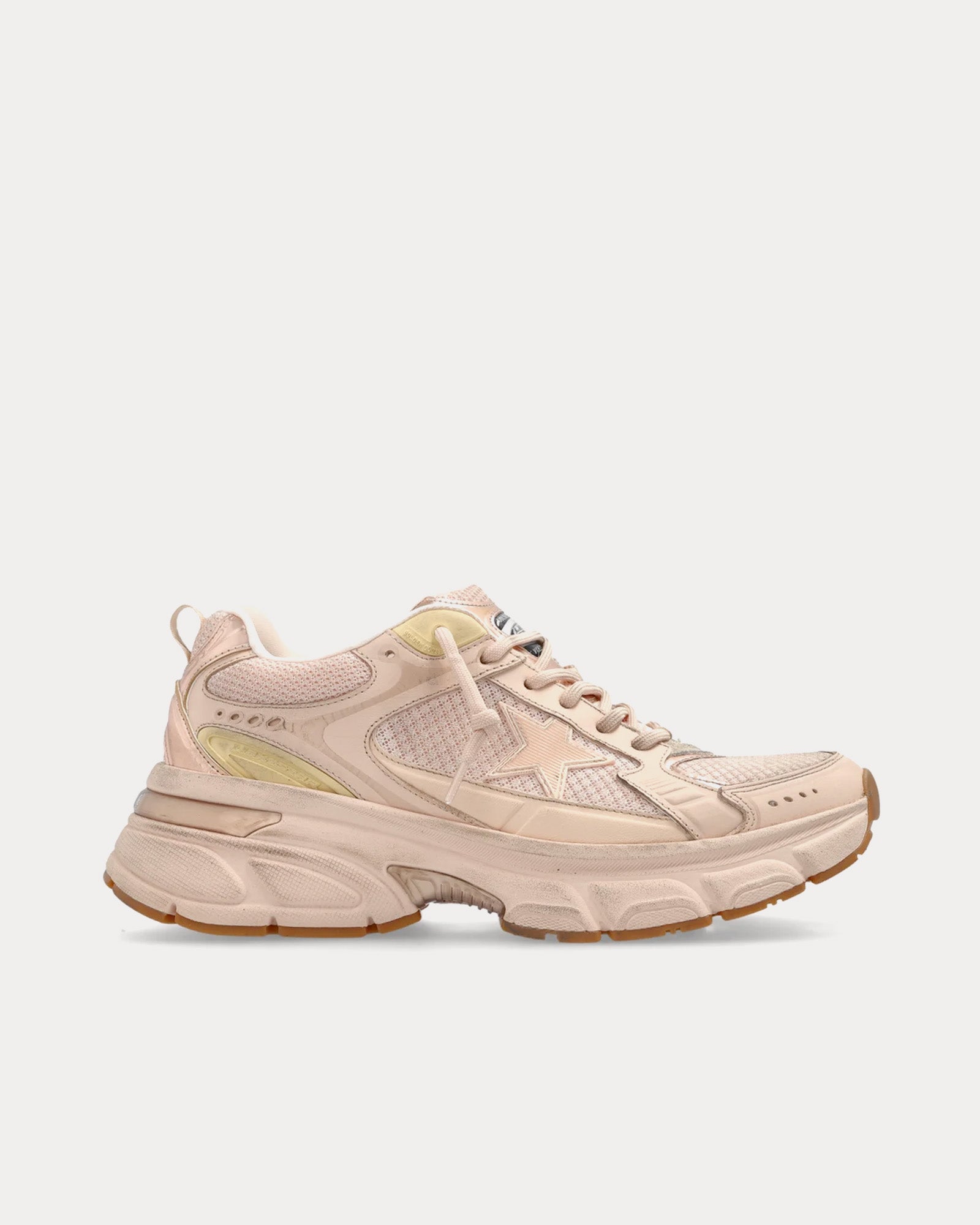 【送料&関税込】Golden  Lightstar Sneakers In Rose-pink Golden Goose Women's Lightstar Leather & Mesh Pink Low Top
