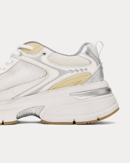 Golden Goose Lightstar Leather & Mesh White Low Top Sneakers - 4