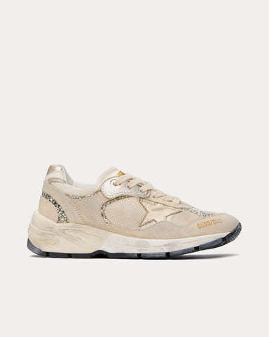 Golden Goose Dad-Star Running Mesh & Suede  Pearl Low Top Sneakers