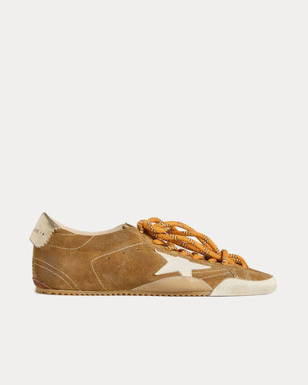 Golden Goose True-Star Suede Leather Tobacco Low Top Sneakers - 1