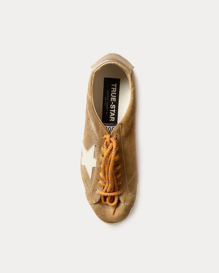 Golden Goose True-Star Suede Leather Tobacco Low Top Sneakers - 2