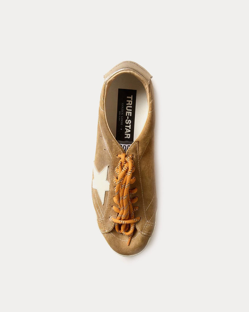 Golden Goose True-Star Suede Leather Tobacco Low Top Sneakers - 2