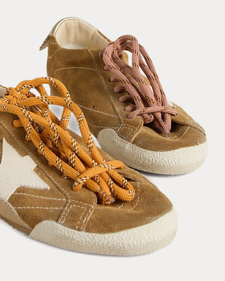 Golden Goose True-Star Suede Leather Tobacco Low Top Sneakers - 4